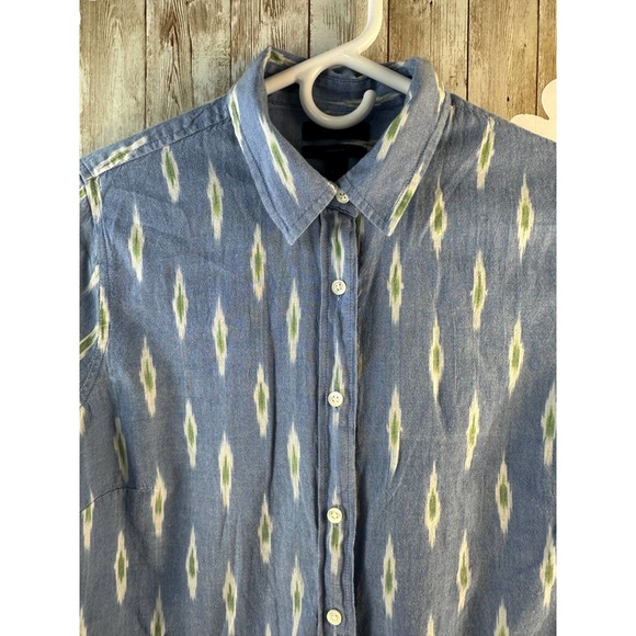 J.Crew Women's Button Up Shirt Womens Sz 8 Blue Black Plaid Printed Top Lot of 3 - Picture 3 of 14